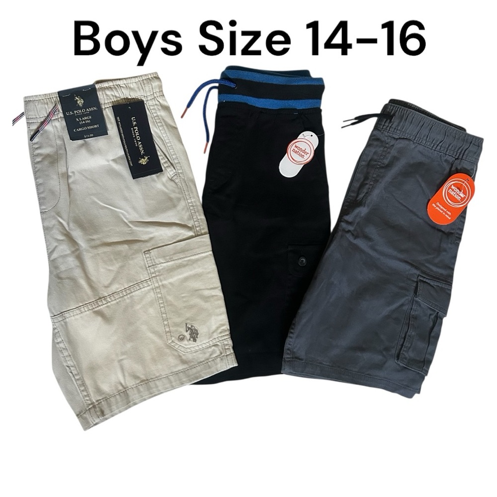 Selling 3 Cargo shorts for boys Size XL 14-16
All NWT